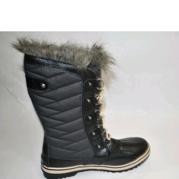 Sorel Tofino II Waterproof Boots Black Canvas & Leather | Women’s 7.5 | Like New - Picture 4 of 8